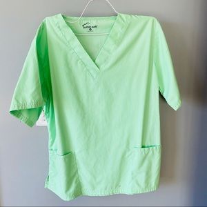 Buttersoft lime green scrub top